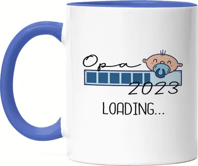 Produktbild von Opa Loading 2023 Tasse Blau für werdende Opas zur Geburt Enkel Enkelin Babynews Ich werde Opa Geschenk Tasse
