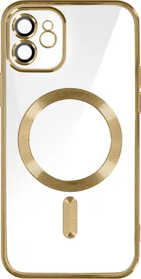 Produktbild von Avizar, MagSafe Silikonhülle mit Kameraschutz und Chromumrandung für Apple iPhone 12, Gold