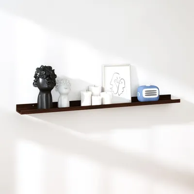 Productafbeelding van Wandrek 120 cm, zwart, hout, voor woonkamer