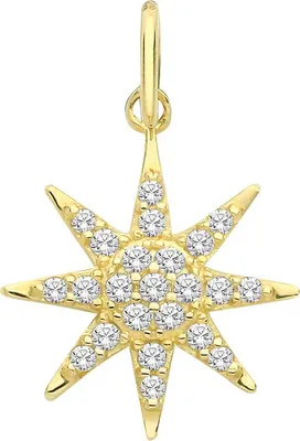 Produktbild von Wunderschön 9 Karat (375) Gold Damen - Anhänger mit Zirkonia; TRS26361