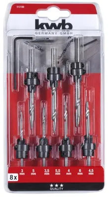 Immagine prodotto di kwb 513190 Set di punte per fresa per legno 8 pezzi 8 pezzi