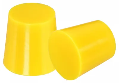 Konische Silikonstopfen 2 Stück, gelb, 25–31 mm