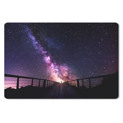 Produktbild von MuchoWow® Schreibtischunterlage Universum - Galaxie - Lila - Jungen - Mädchen - Kinder 60x40 cm - XXL Mauspad - Großes Mauspad