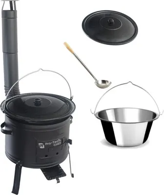 Obrázok produktu pre Zostava na guláš s nerezovým kotlíkom 22l Pro-Tech CHEF 40693