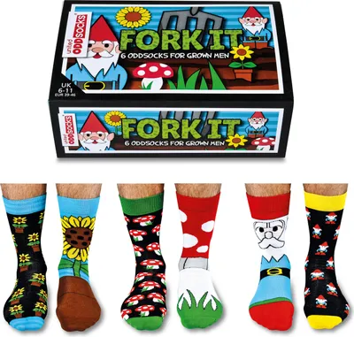 Produktbild von Verrückte Socken Oddsocks Fork It für Männer im 6er Set