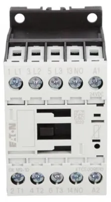 Imagen del producto de EATON DILM9-10, 24 VDC, 276705. Contactor de potencia, 3 polos + 1 polo auxiliar, 4 kW, 400 V AC, categoría de utilización DC3