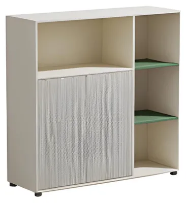 Immagine prodotto di Armadio da ufficio modulare beige con spazio di archiviazione e scaffali per un ufficio dal design moderno