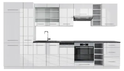 Image de Cuisine Vicco Fame-Line blanc brillant/blanc 355cm sans PT, Model 36411