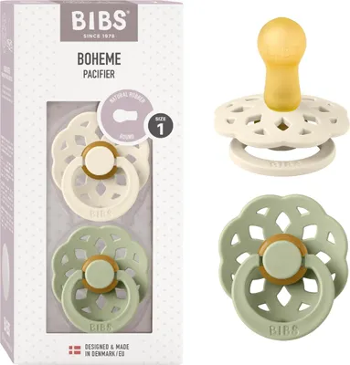 Produktbild von BIBS 230101 Ivory/SAGE 0-6M Latex-Schnuller, BPA-frei