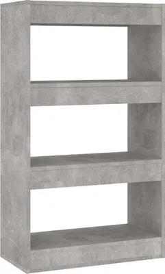 Obrázek produktu pro vidaXL Police na knihy / rozdělovač místností Betonová šedá 60x30x103 cm Dřevěný materiál