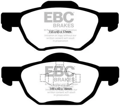 Produktbild von EBC Brakes Bremsbeläge Satz Vorne Bremsklötze für HONDA Accord VII Limousine (CL, CN) DP1525