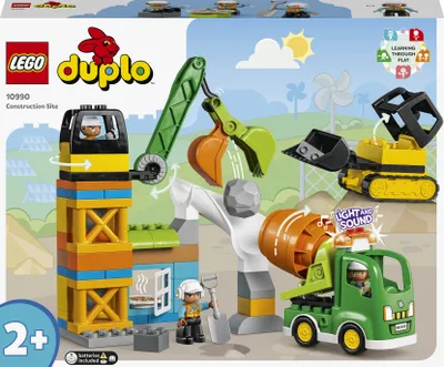 Immagine prodotto di LEGO 10990 DUPLO Cantiere con veicoli da costruzione, gru, bulldozer e betoniera giocattolo per bambini e bambine di 2 anni con mattoncini di grandi dimensioni