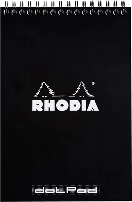 Produktbild von Rhodia 5x Spiralblock dotPad A5, 80 Bl dot/punktkariert 80g Schwarz 165039C