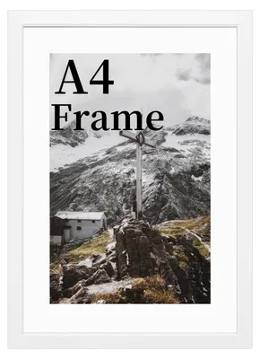 Fotolijst A4 aus Holz, 21x29,7 cm, Plexiglas, weiß