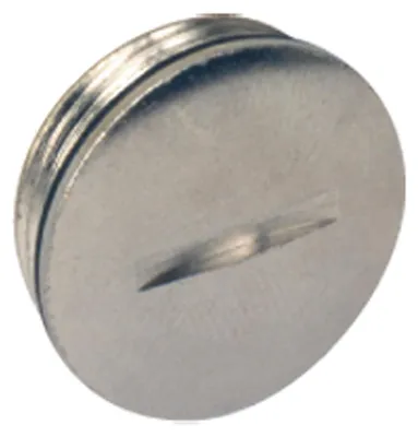 Produktbild von "Blindstopfen, M20, Messing vernickelt, mit O-Ring Dichtung"