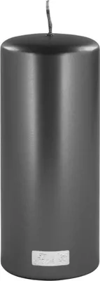 Produktbild von Fink CANDLE, metallic Stumpenkerze, Paraffin, schwarz, L. 8 cm, B. 8 cm, H. 20 cm, D. 8 cm 123774