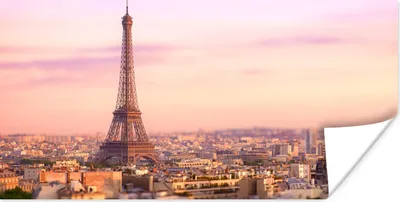 Produktbild von MuchoWow® Poster Paris - Eiffelturm - Himmel 150x75 cm - ohne Rahmen