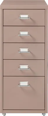 Obrázok produktu pre 'Kökar' pojazdný podstavec s 5 zásuvkami oceľ 69 x 28 x 41 cm svetlohnedý