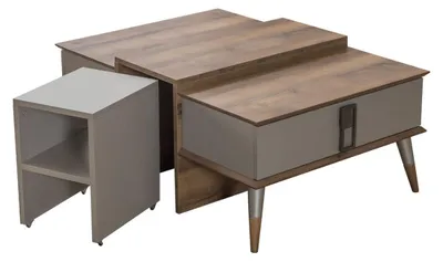 Immagine prodotto di Tavolino moderno marrone Tavolino da caffè Tavolino da divano di design Tavolino laterale