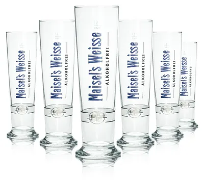 Produktbild von 6x Maisels Weisse Hefe Weizen Glas 0,5l Weißbier Pokal Alkoholfrei Gastro Bar