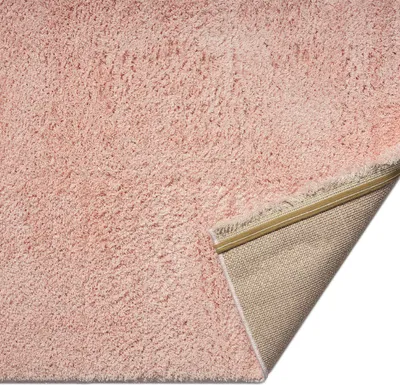 Produktbild von Teppich Wohnzimmer in Pastell Rose Flauschig Microfaser Dicht gewebt-Weich, Maße:200x290 cm