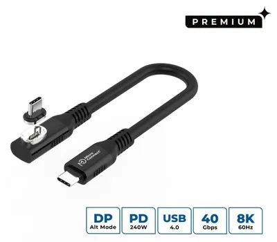 Obrázek produktu pro Microconnect MC-LS-USB4CC0.15-A, 0,15 m, USB C, USB C, USB4 Gen 3x2, Černá
