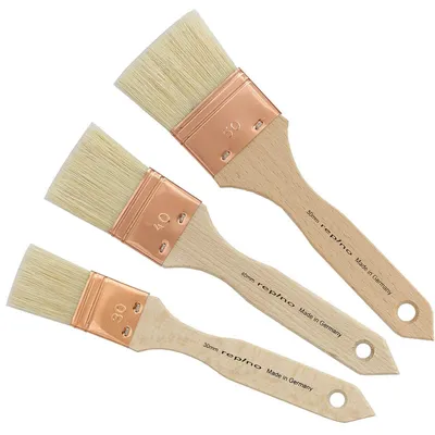 Künstler-Pinselset, 3-teilig, 50/40/30 mm, Naturborsten