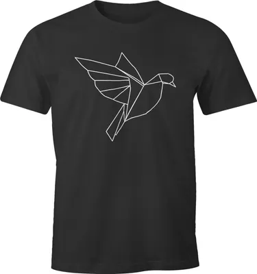 Produktbild von Herren T-Shirt Polygon Origami Vogel Bird Moonworks® anthrazit L