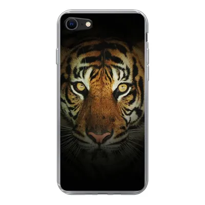 Produktbild von MuchoWow® Handyhülle Schutzhülle Hülle für iPhone SE 2022 Tiger - Licht - Augen Silikon Softcase Handy Hülle - Schutzhülle