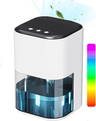 Produktbild von Kleiner Luftentfeuchter mit 2L Tank, feuchtigkeitsbeständig – ideal für Schlafzimmer, Badezimmer & Wohnmobile