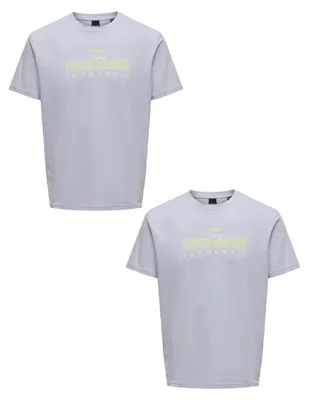 Produktbild von ONLY & SONS Bequemes T-Shirt 2er-Set Kurzarm Rundhalsausschnitt Größe: S