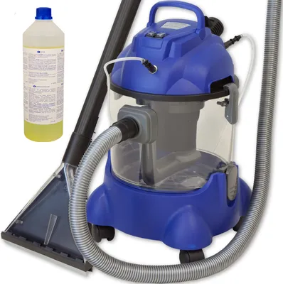 Obrázok produktu pre Vysávač na čalúnenie + koberce HYDRO 7500 vrátane 1l šampónu - vysávač 4v1 na mokré/suché vysávanie 1200 W 20l objem 16 kPa sací výkon - čistič čalúnenia Profesionálne čistiace zariadenie
