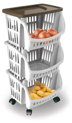 Image de BAMA Shelf TIDY, blanc et marron