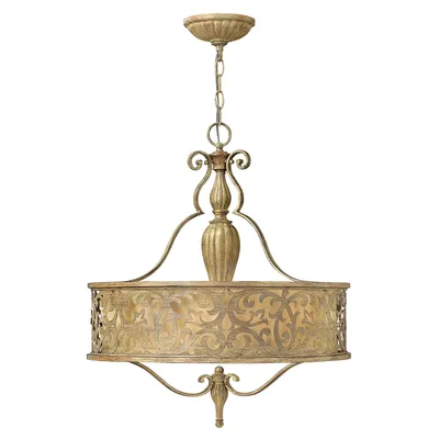 Immagine prodotto di Lampadario, lampada a sospensione, vetro d'acciaio, colore champagne, P 53,3 cm
