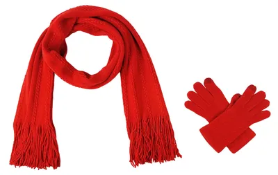 Produktbild von Damen Schal und Handschuh Set mit Touchscreen-Funktion