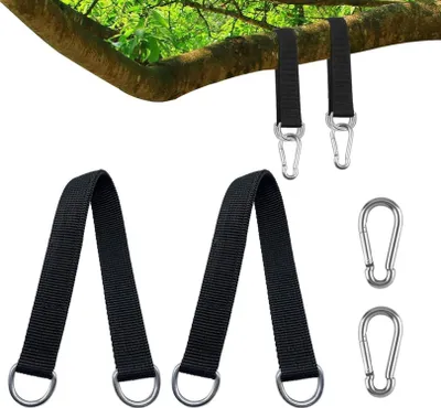 Produktbild von Schaukel Befestigung Nylon Hanging Gurt mit Karabinern 2x38cm