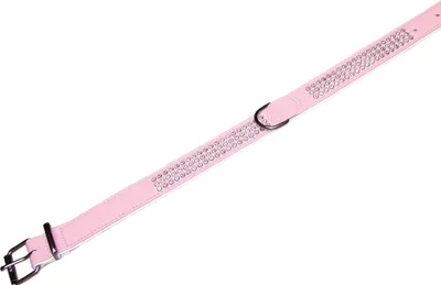 Produktbild von Nobby Crystal, Hund, Standardkragen, Pink, Weiß, Kunstleder, Einfarbig, M-L