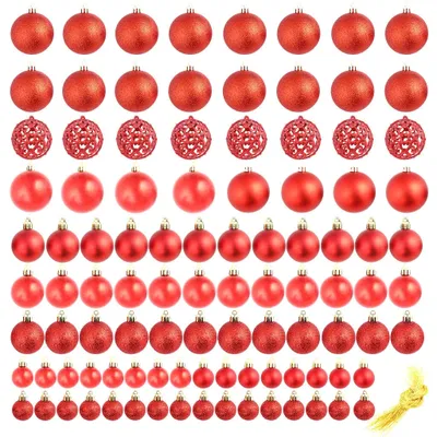 Immagine prodotto di Set Palline di Natale 100 pz 3/4/6 cm Rosse