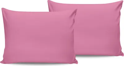 Produktbild von L'Essentiel Linge de Maison, Pink, Kissenbezug-Set (2 Stück) (EU) (IT), Rosa, 100 % BAUMWOLLE RANFORCE, 50 x 80 cm