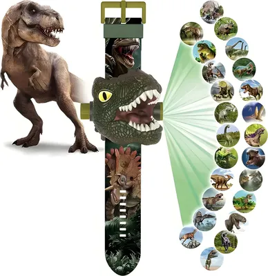 Obrázek produktu pro Digitální hodinky s projektorem khaki - Dinosauři