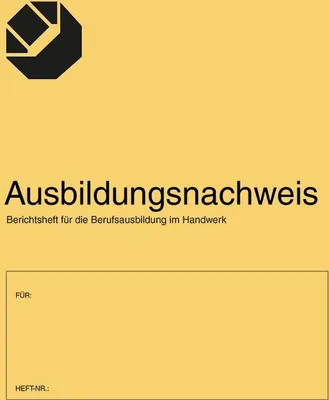 Produktbild von Ausbildungsnachweis/Berichtsheft für die Berufsausbildung im Handwerk