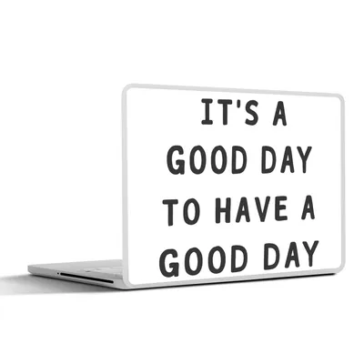 Produktbild von MuchoWow® Laptop Aufkleber Sticker Cover Zitate - Positiv - Sprichwort - Schwarz und weiß 30x22 cm - Laptop-Sticker