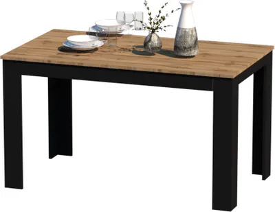 Produktbild von Craft Esstisch rechteckig 120x60cm, für 6 Personen, Möbelplatten Weiß, minimalistisch modern, nicht ausziehbar, pflegeleicht, einfache Montage