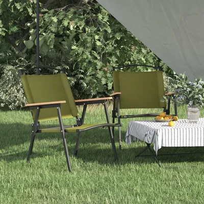 Produktbild von BEI CLORIS Campingstühle 2 Stk. Grün 54x55x78 cm Oxford-Gewebe 2024 Neu8762132