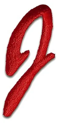Produktbild von Buchstabe J 4.4x2.1cm: Alphabet Buchstaben Einzeln Auswählbar - Aufnäher, Bügelbild, Aufbügler, Applikationen, Patches, Flicken, Zum Aufbügeln
