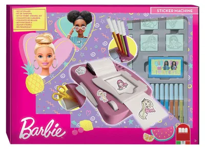 Produktbild von Multiprint Barbie Stickermaschine Set Bastelspielzeug kreativ