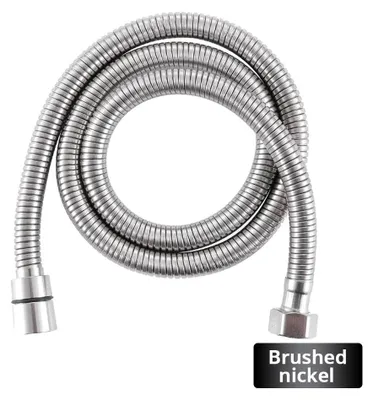Immagine prodotto di Tubo flessibile per soffione e tubo flessibile per bidet - Tubo di ricambio da 120 cm - Acciaio inossidabile 304 - Flessibile - Resistente alla torsione - Antiruggine - Finitura in nichel spazzolato