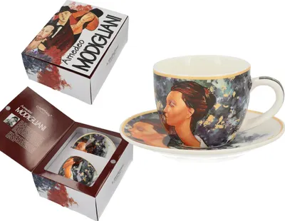Zdjęcie produktu dla Carmani, filiżanka-espresso ze spodkiem A. MODIGLIANI