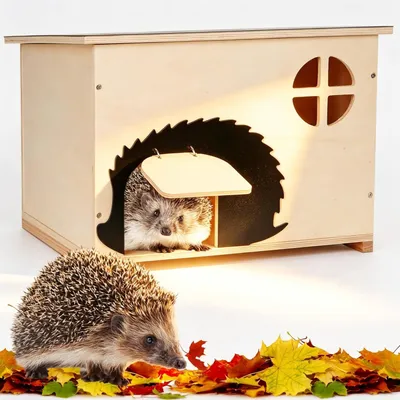 Produktbild von Igelhaus 37 x 30 x 28 cm, Igelhotel aus Holz, winterfest, für Garten