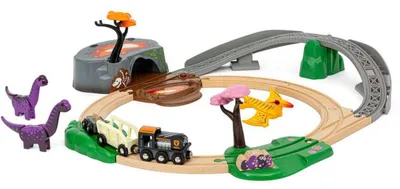 Produktbild von Ravensburger BRIO World – 36094 Dinosaurier Abenteuer-Set | Zugset für Kinder ab 3 Jahren